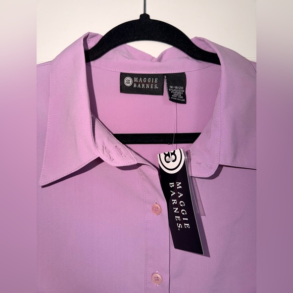 Maggie Barnes Purple Button Down Shirt - Picture 2 of 6